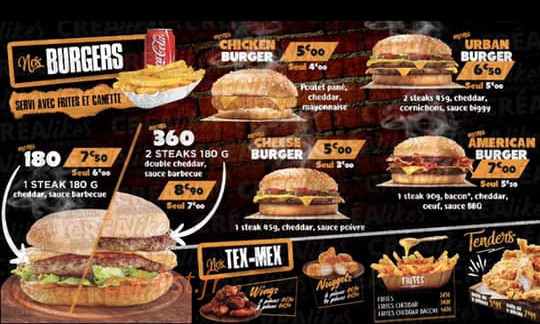My Urban Burger — carte page 2