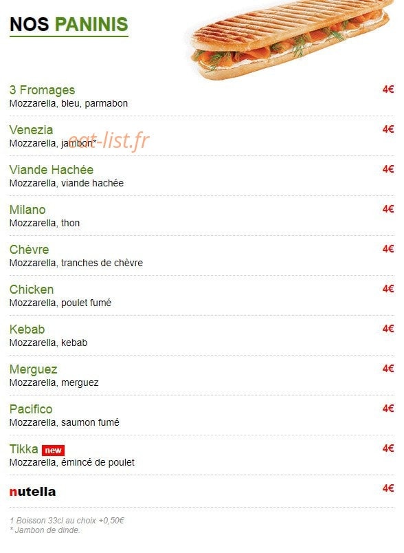 Urban Pizza — carte page 7
