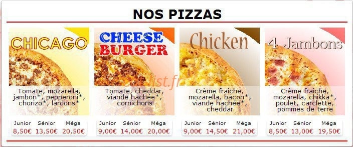 Napoli Pizza — carte page 1