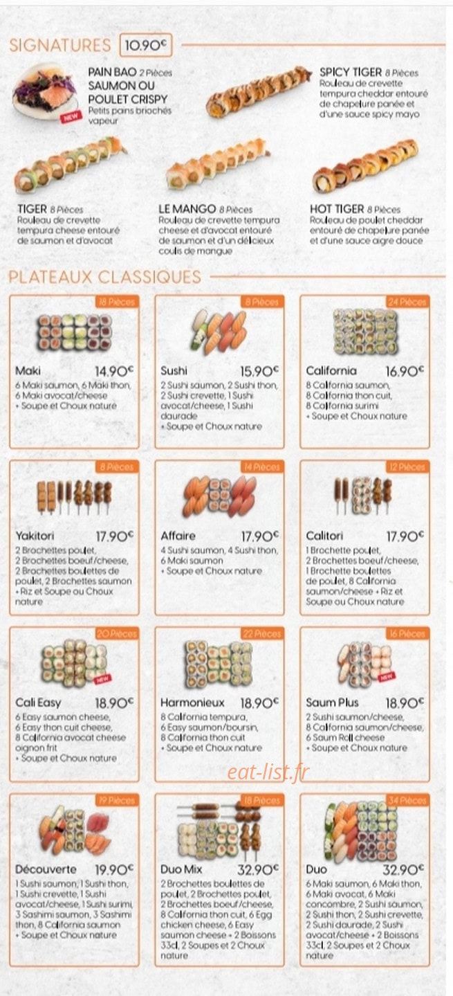 Sushi Wan — carte page 3