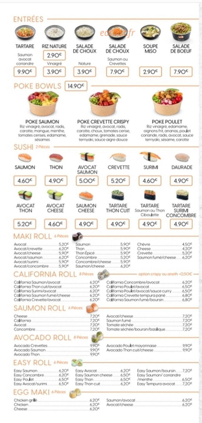 Sushi Wan — carte page 2