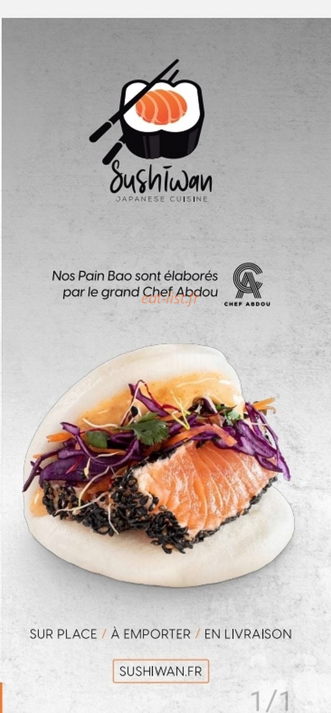 Sushi Wan — carte page 1