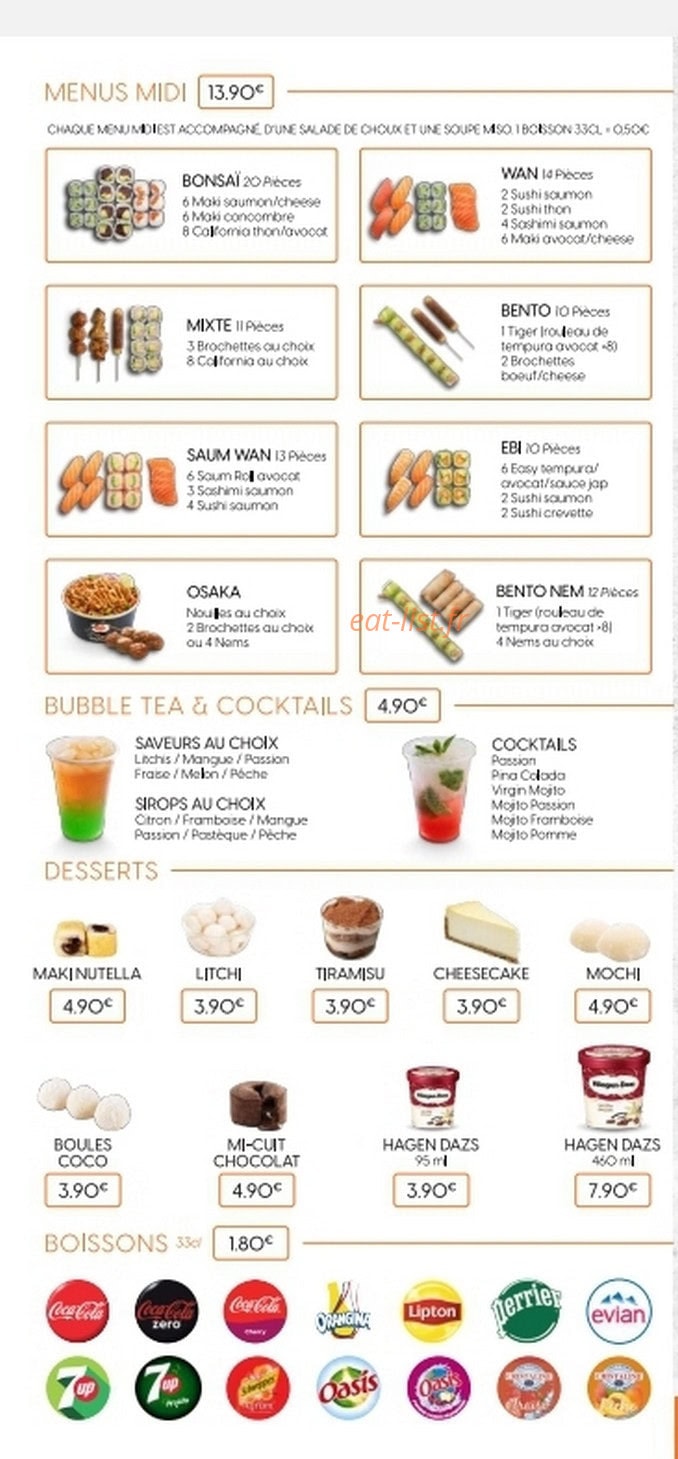 Sushi Wan — carte page 5