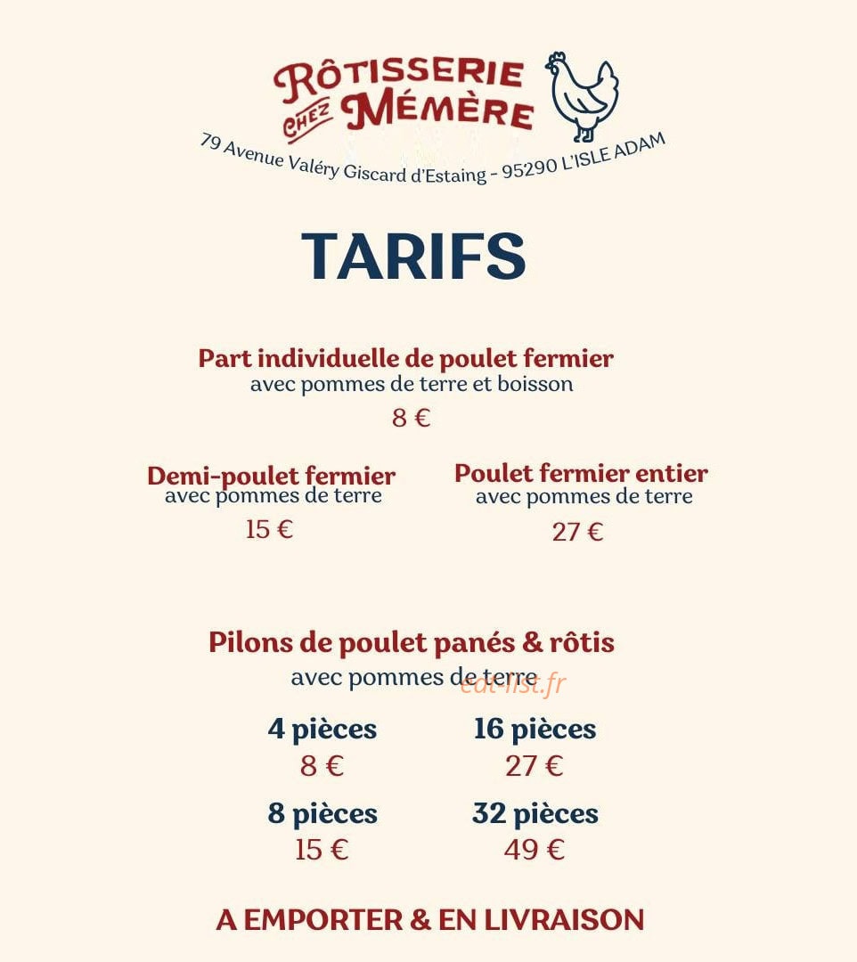 Chez Mémère — carte page 1