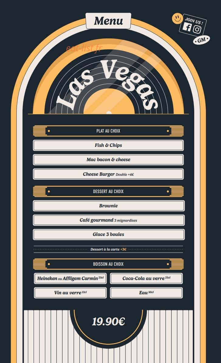 Garrett Meal's — carte page 1
