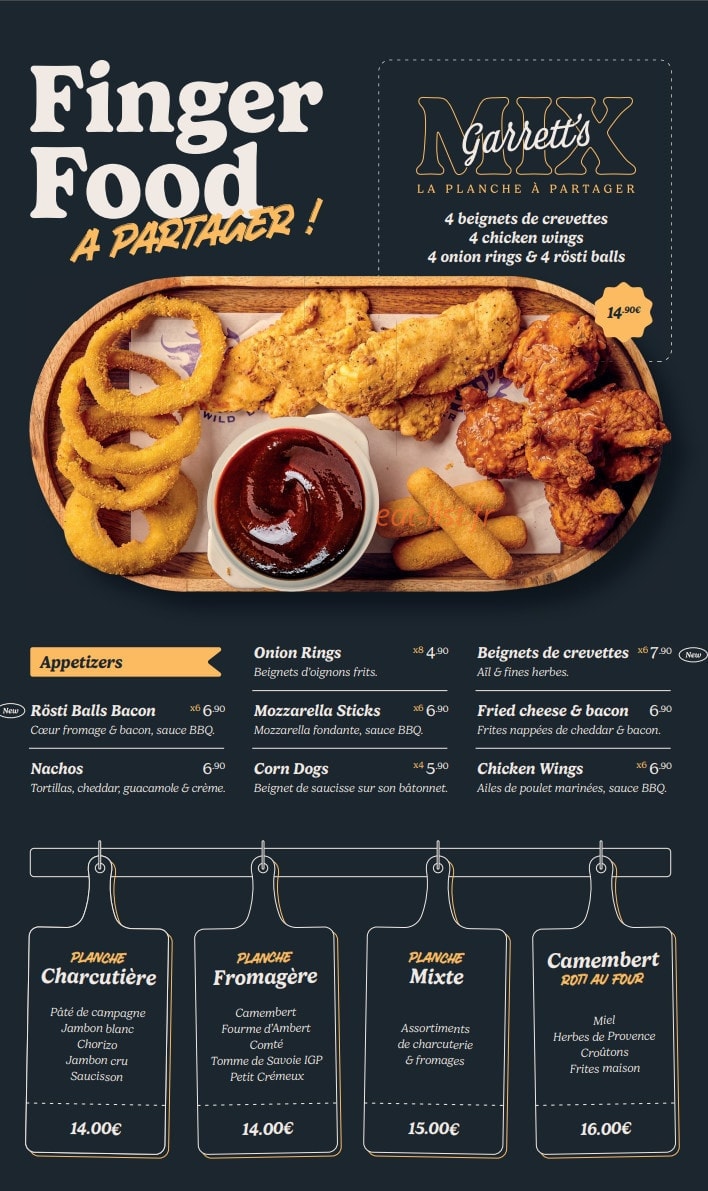 Garrett Meal's — carte page 9