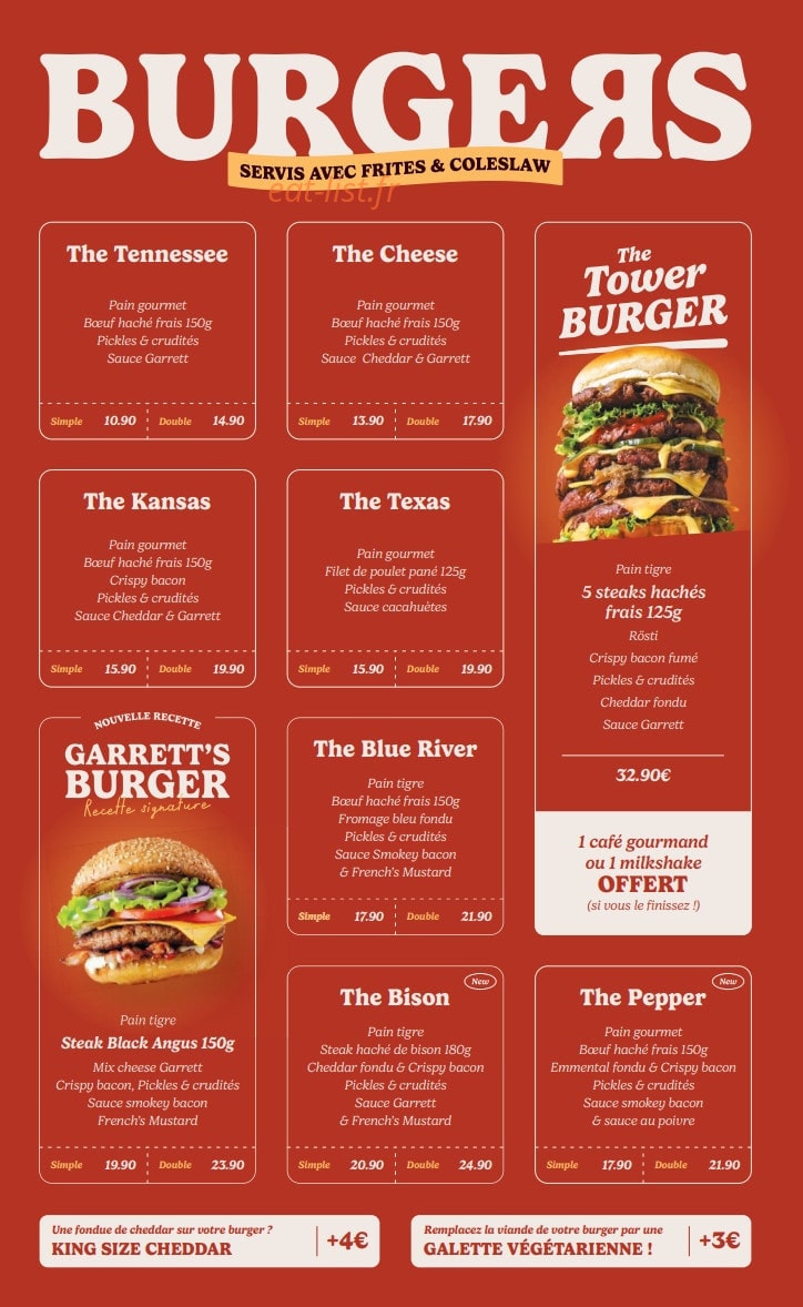 Garrett Meal's — carte page 6