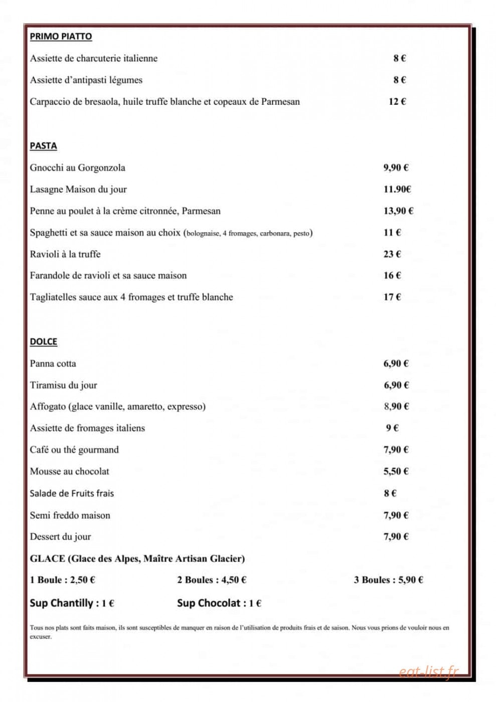 La bocca — carte page 3