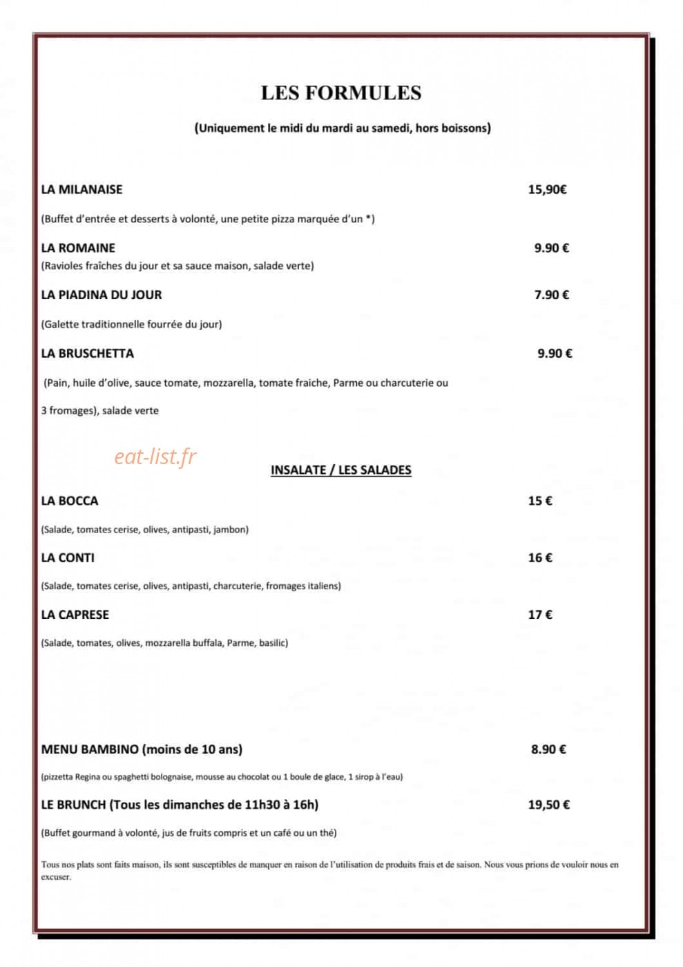 La bocca — carte page 2