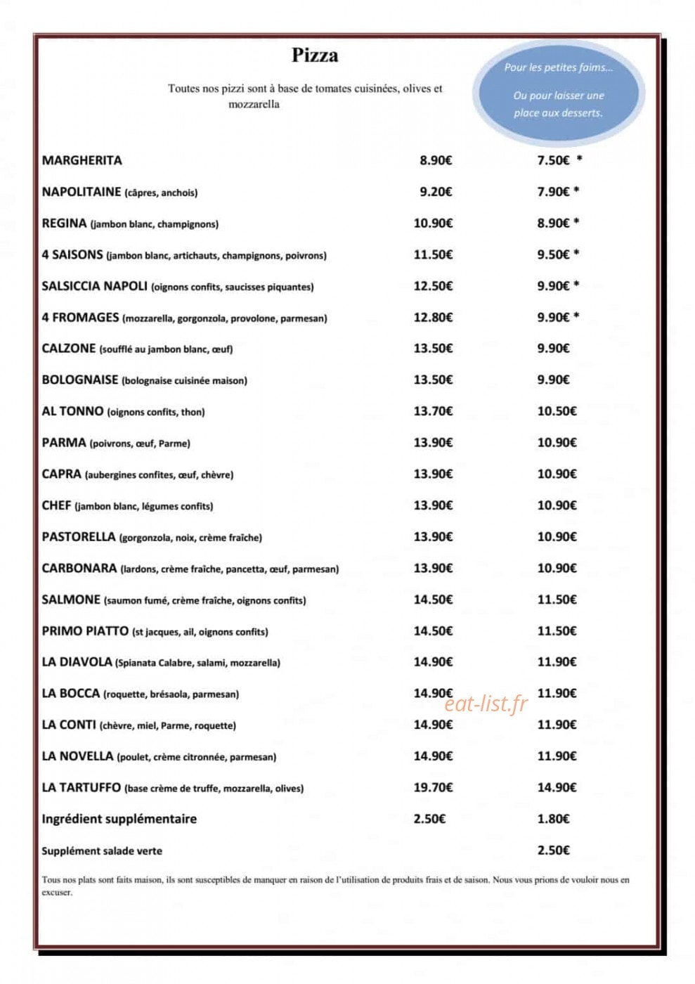 La bocca — carte page 1