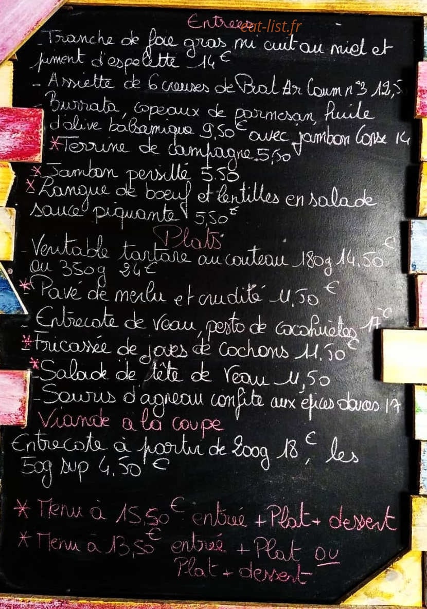 La cambuse — carte page 1