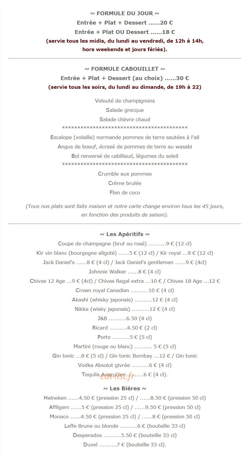 Le Cabouillet — carte page 1