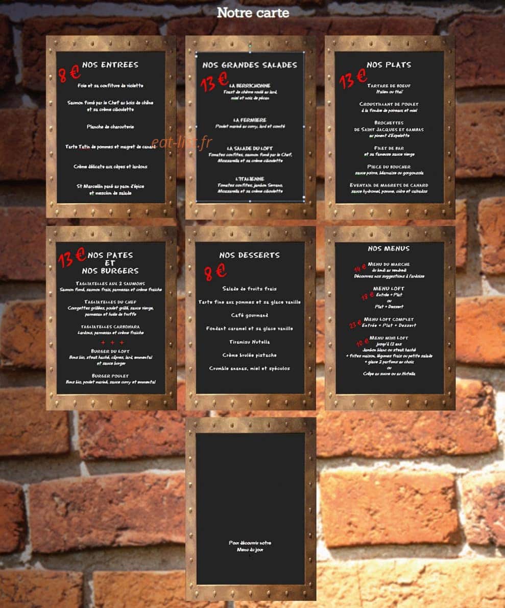 Le Loft — carte page 1