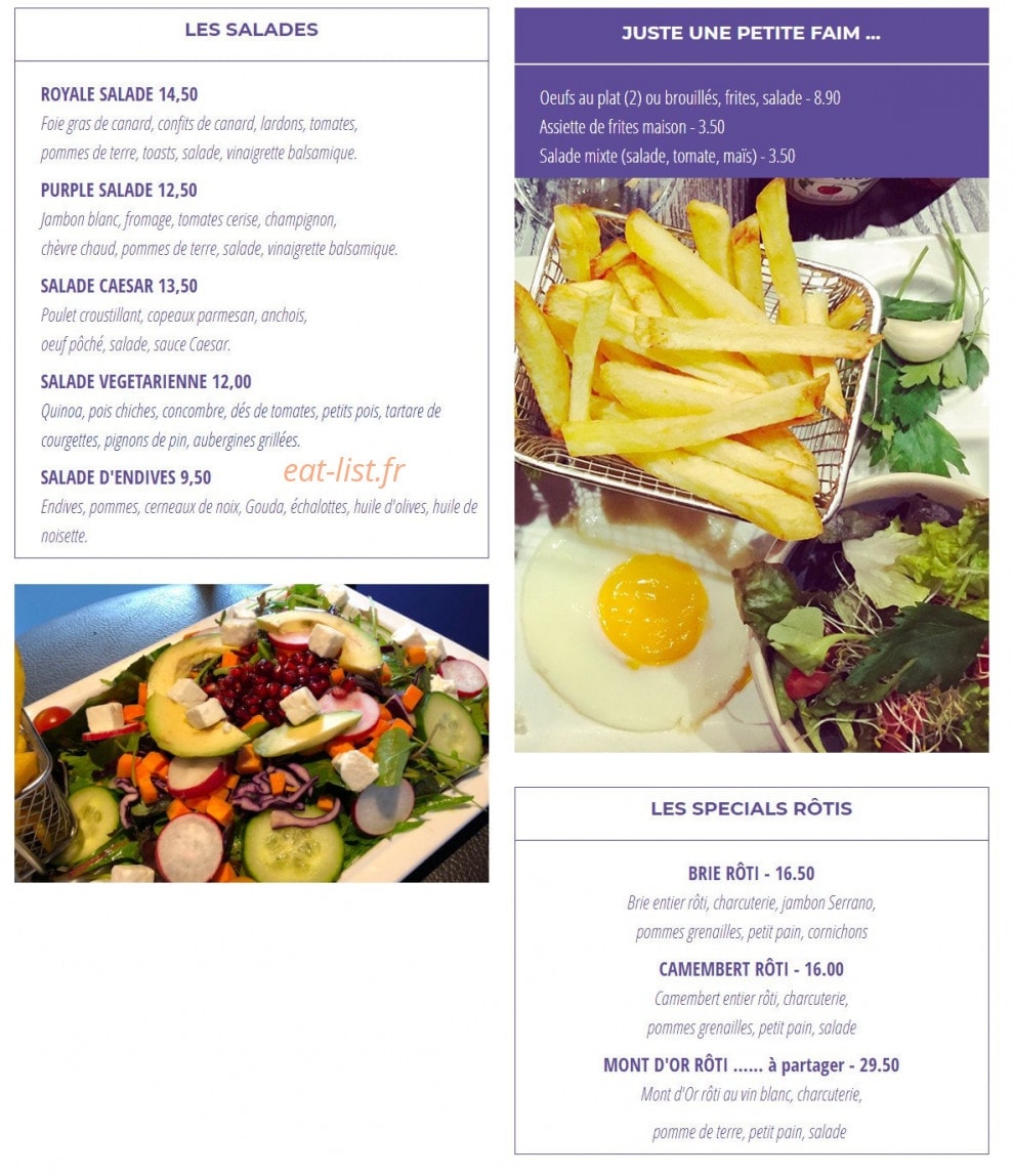 Le Purple — carte page 2