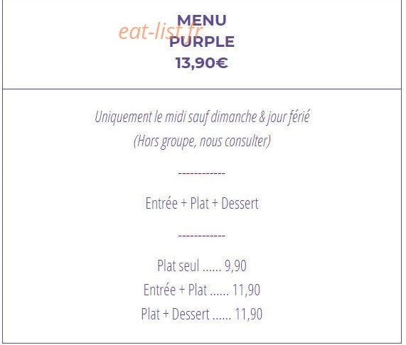 Le Purple — carte page 7