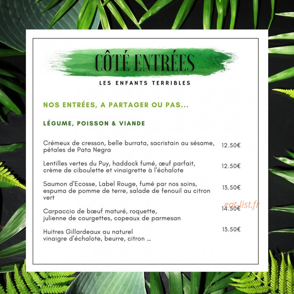 Les Enfants Terribles — carte page 1