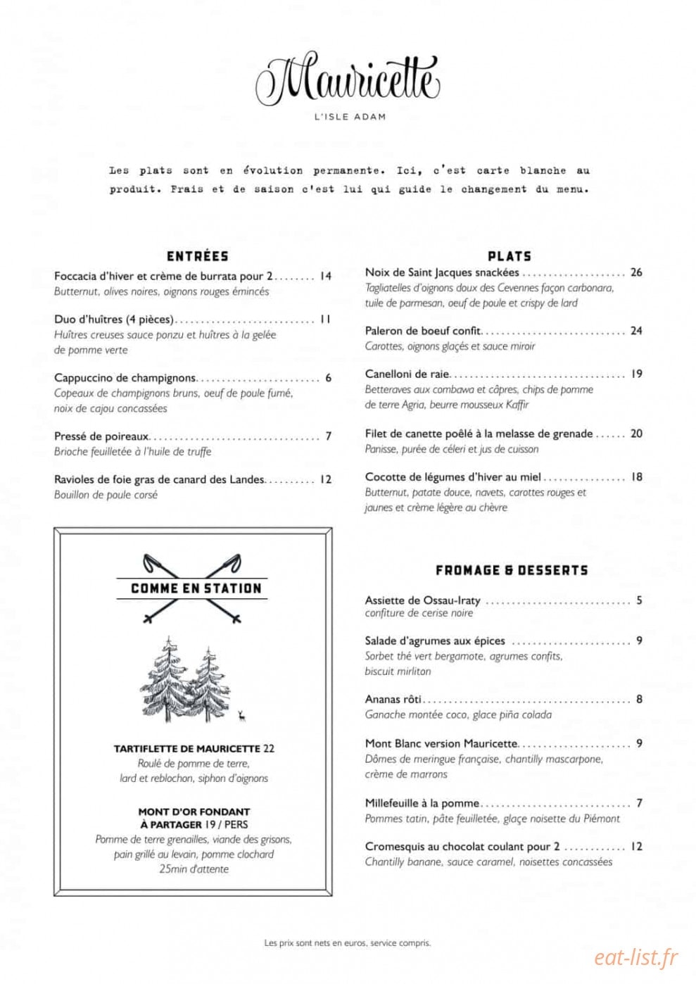 Mauricette — carte page 1