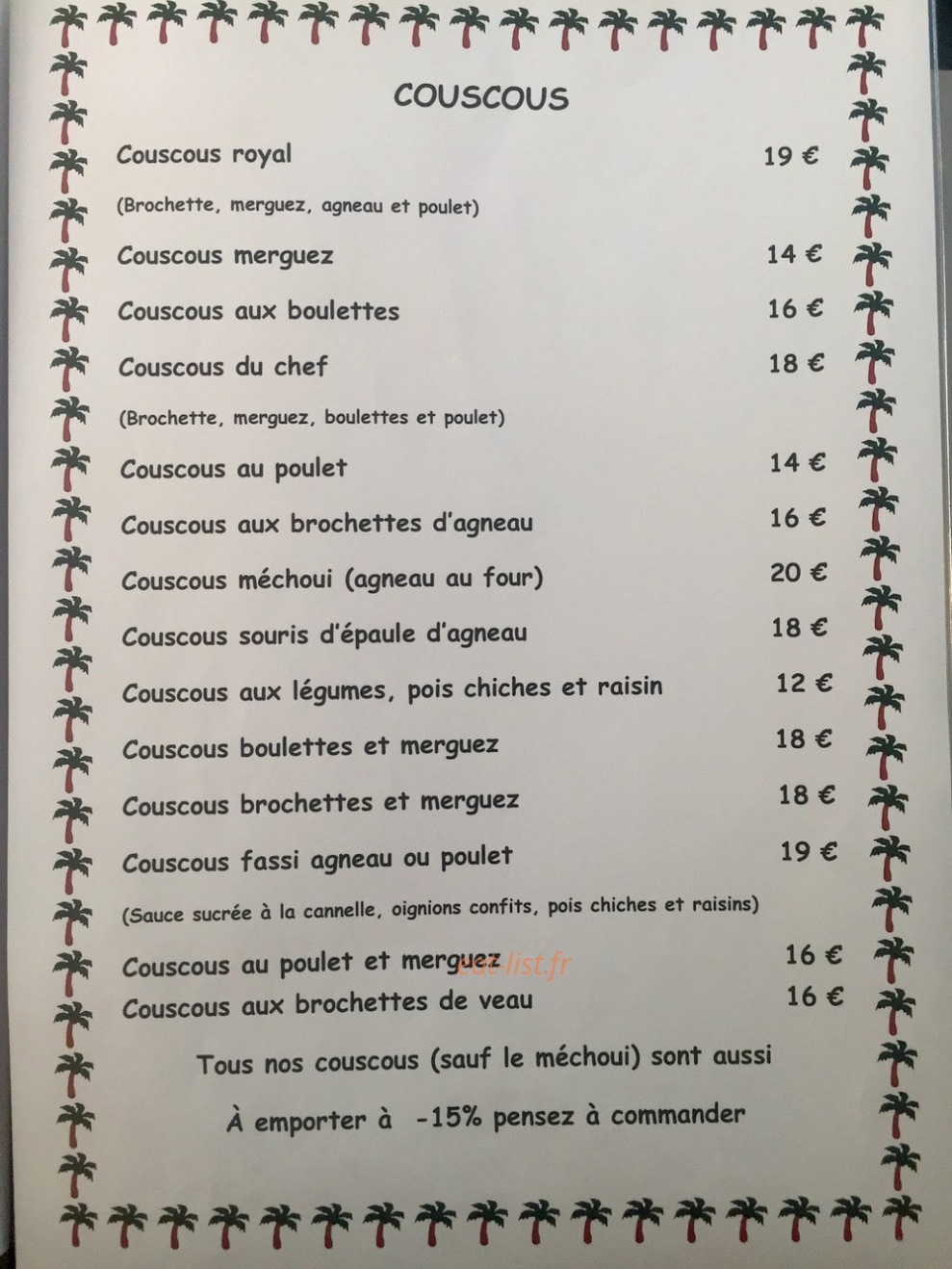 Ô Marrakech — carte page 2