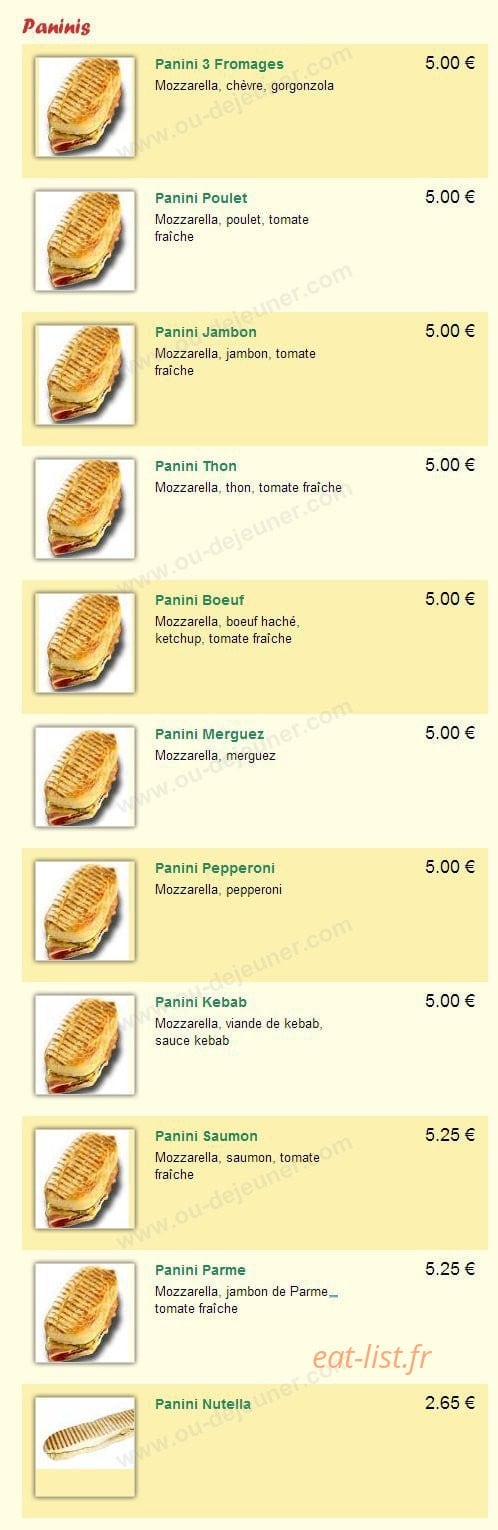 Pizza Marco — carte page 14