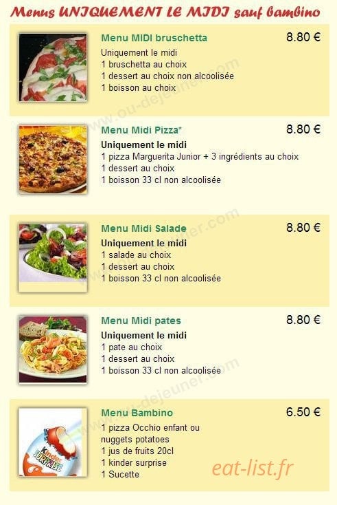 Pizza Marco — carte page 15