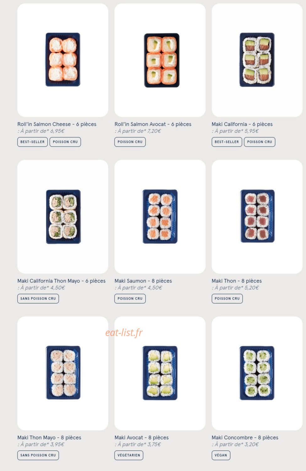 Sushi Daily — carte page 4