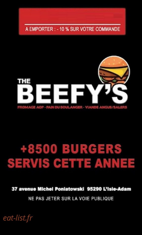 The Beefy's — carte page 1