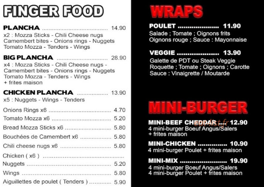 The Beefy's — carte page 5