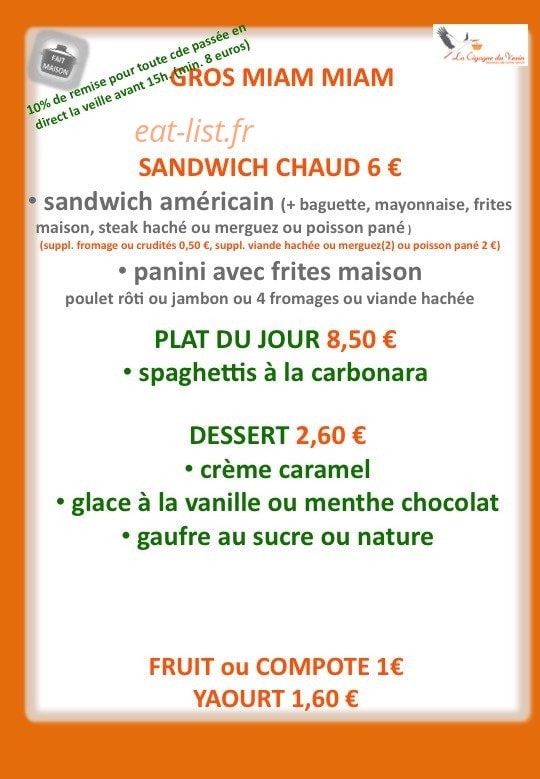 La Cigogne du Vexin — carte page 2