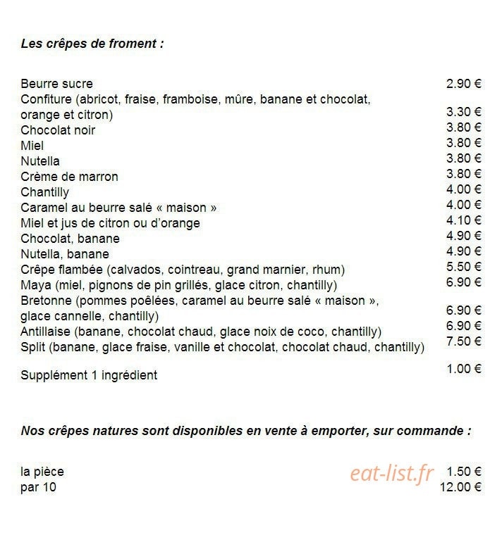 La Parenthese Gourmande — carte page 6
