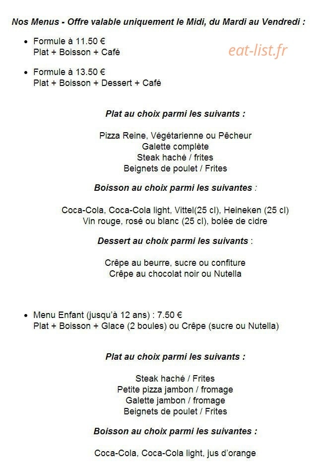 La Parenthese Gourmande — carte page 8