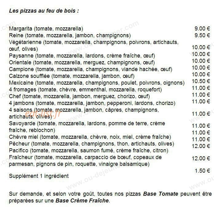 La Parenthese Gourmande — carte page 4