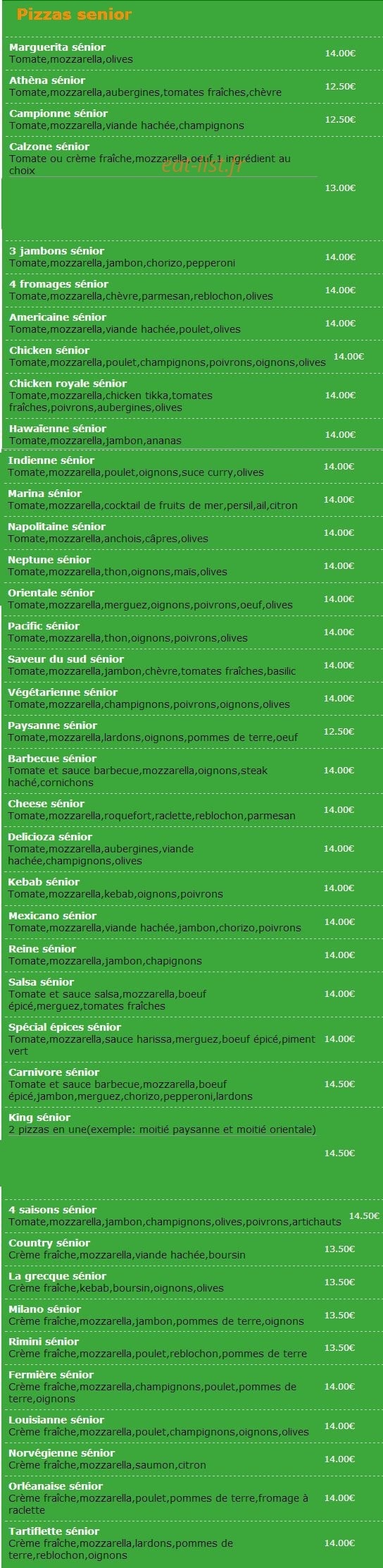 Allo pizza 95 — carte page 2