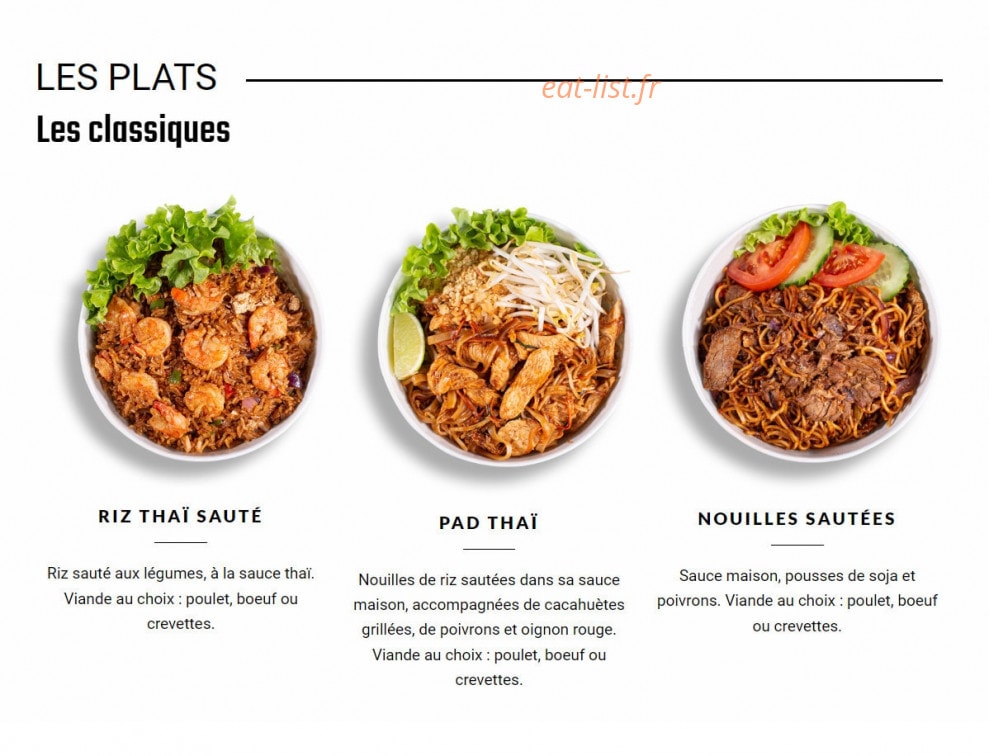 Bangkok Factory — carte page 2