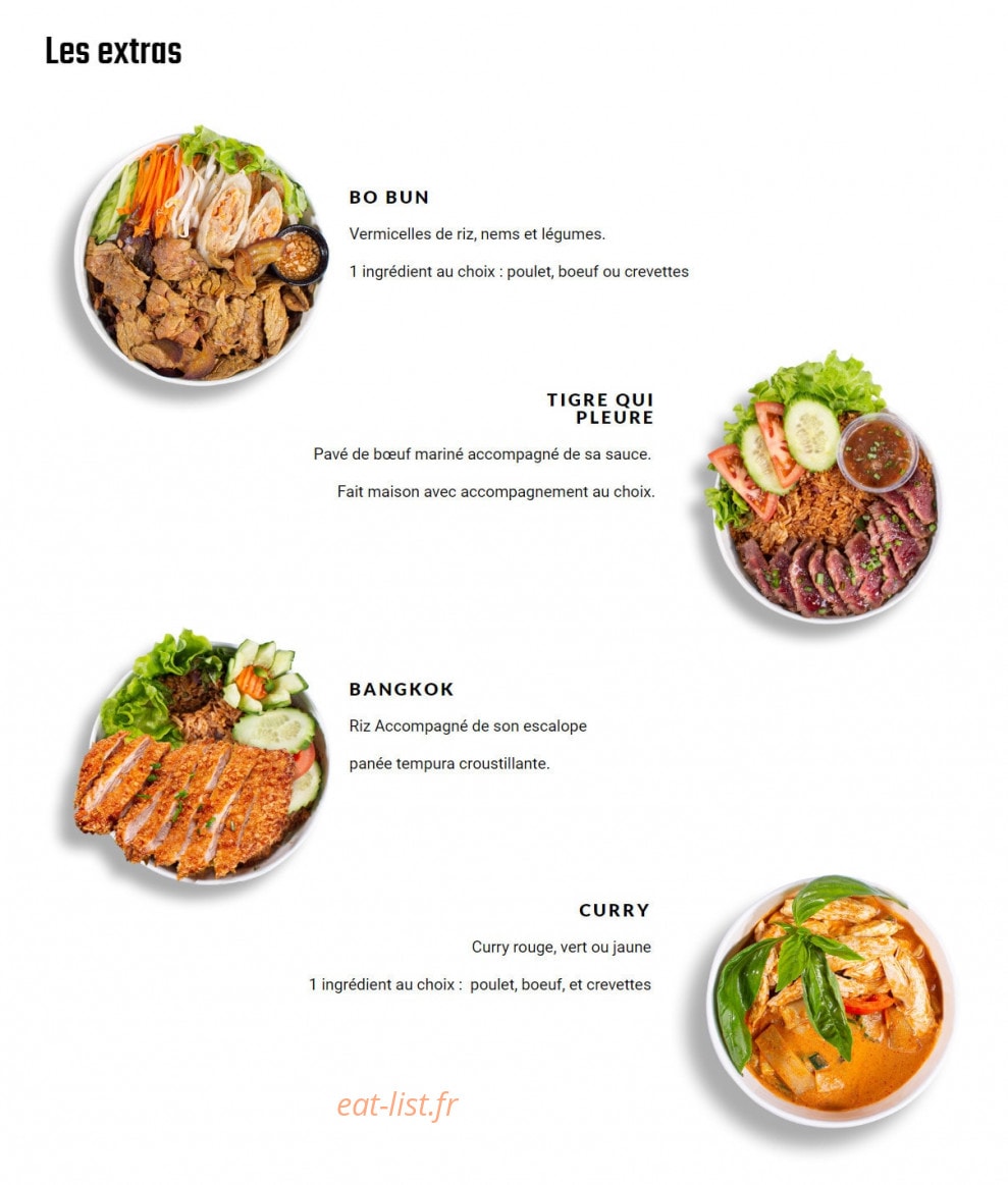Bangkok Factory — carte page 3