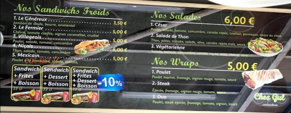 Chez Gul — carte page 1