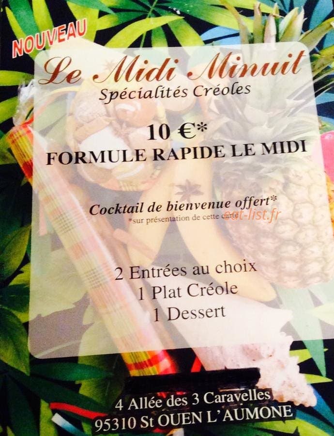 Le Midi Minuit — carte page 1