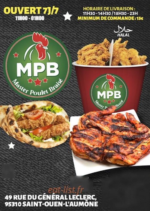 Master Poulet Braisé — carte page 1