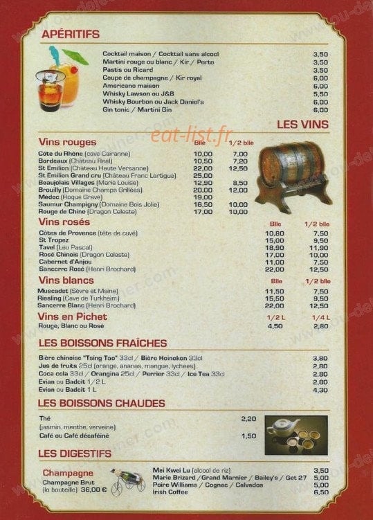 Pousse Pousse — carte page 4