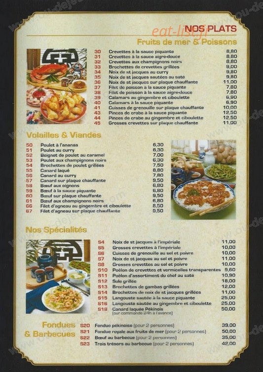 Pousse Pousse — carte page 2