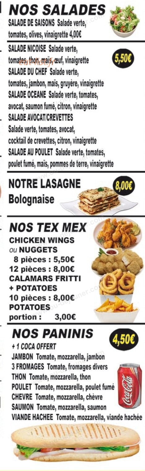 Speed Allo Pizza — carte page 3
