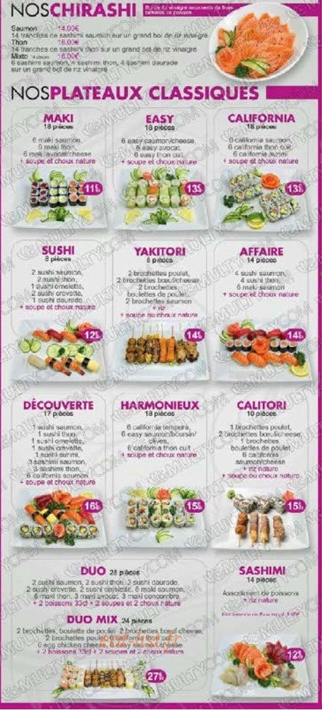 Sushi Wan — carte page 3