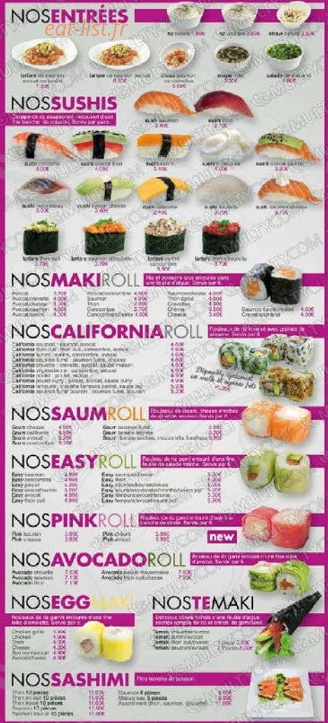 Sushi Wan — carte page 2