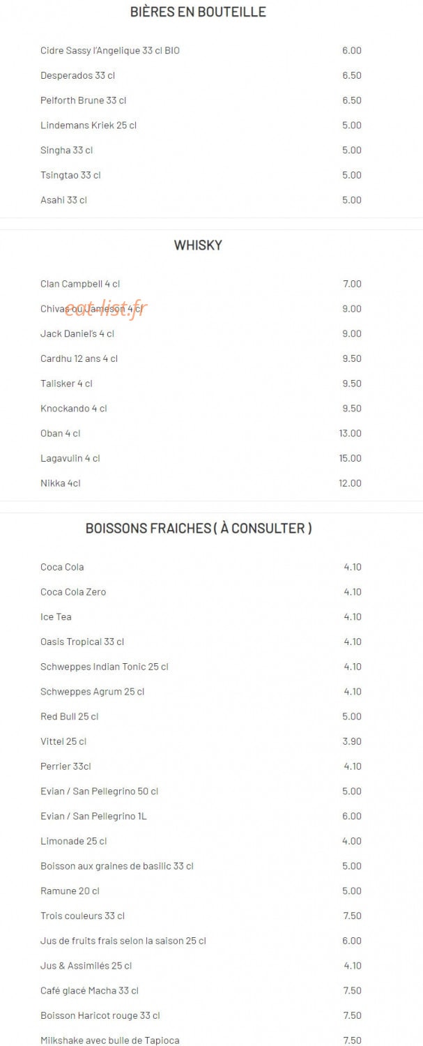 Bistrot de la fontaine — carte page 6