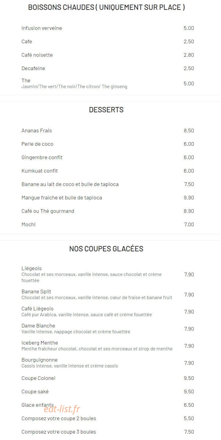 Bistrot de la fontaine — carte page 7