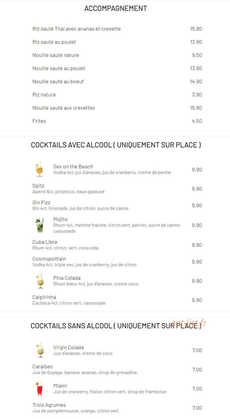 Bistrot de la fontaine — carte page 4