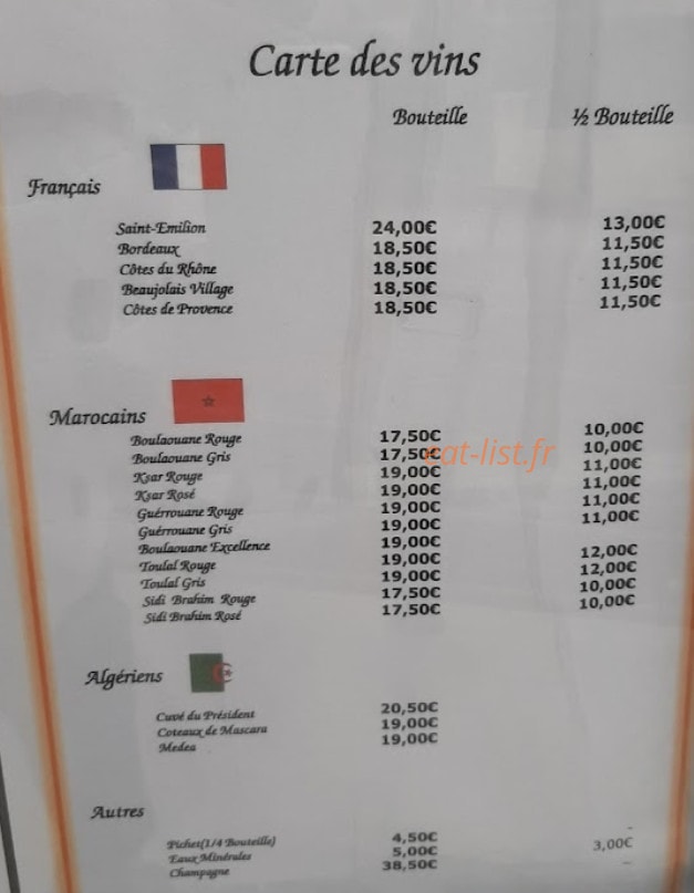 Le Palmier — carte page 2