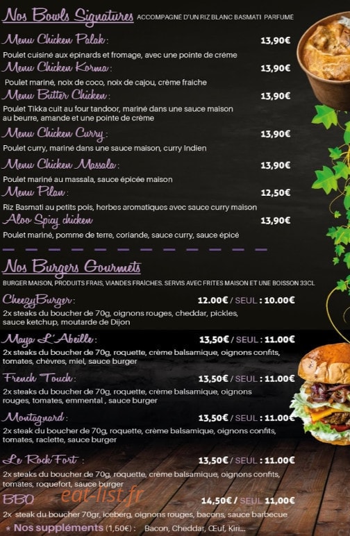 Mieux Qu’à La Maison — carte page 1