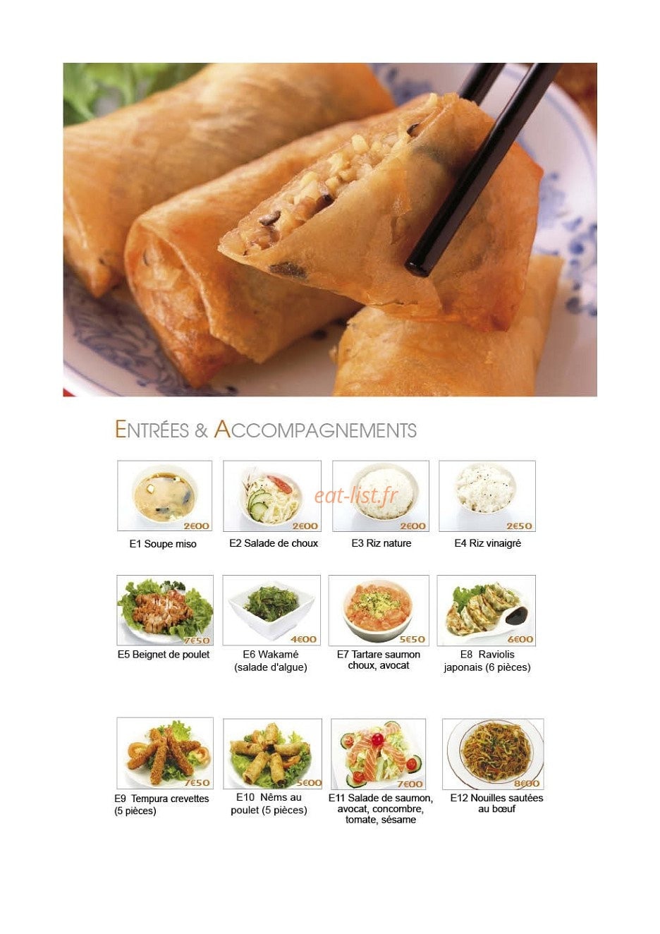 Sushi Kyoto — carte page 2
