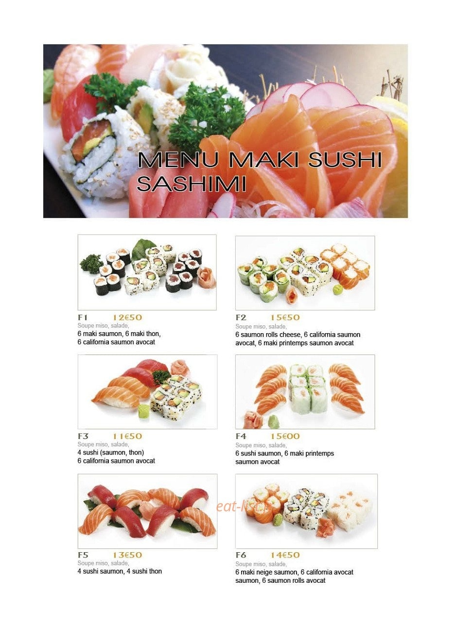 Sushi Kyoto — carte page 5
