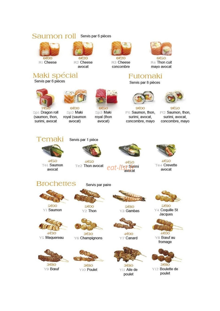 Sushi Kyoto — carte page 10